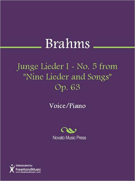Junge Lieder I - No. 5 from "Nine Lieder and Songs" Op. 63