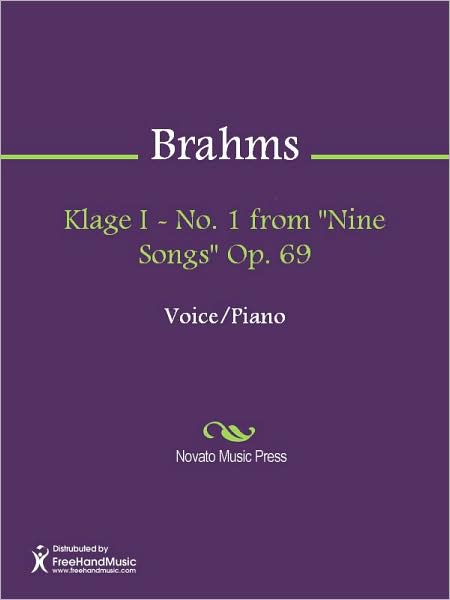 Klage I - No. 1 from "Nine Songs" Op. 69