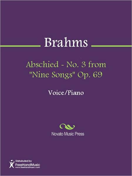 Abschied - No. 3 from "Nine Songs" Op. 69