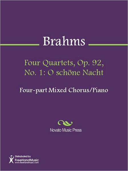 Four Quartets, Op. 92, No. 1: O schone Nacht