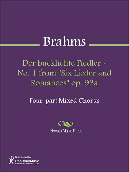 Der bucklichte Fiedler - No. 1 from "Six Lieder and Romances" op. 93a