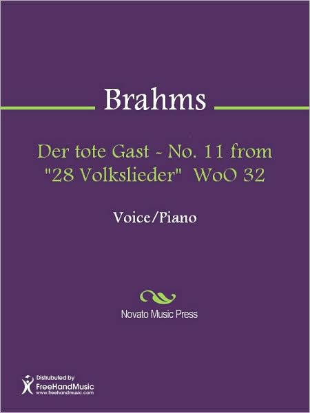 Der tote Gast - No. 11 from "28 Volkslieder" WoO 32