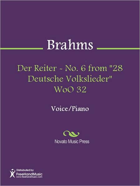 Der Reiter - No. 6 from "28 Deutsche Volkslieder" WoO 32