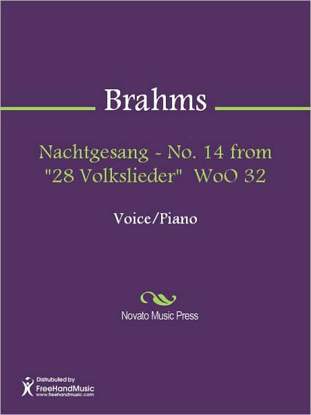 Nachtgesang - No. 14 from "28 Volkslieder" WoO 32