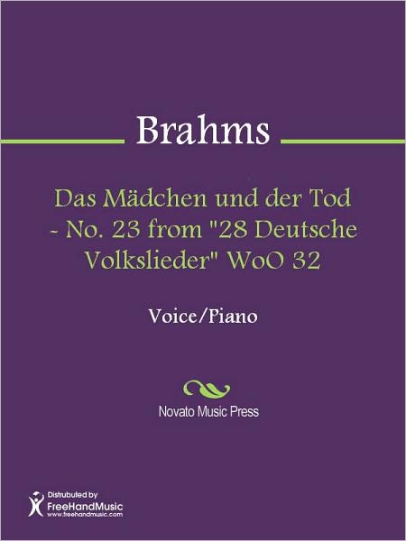 Das Madchen und der Tod - No. 23 from "28 Deutsche Volkslieder" WoO 32