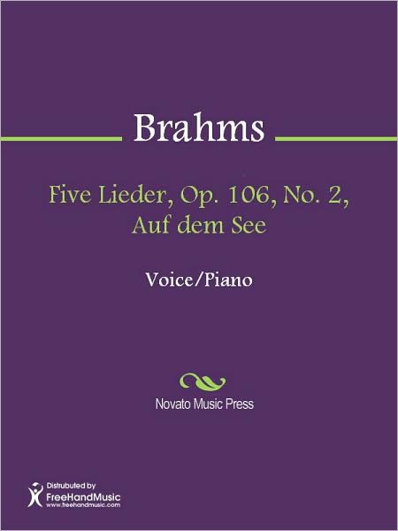 Five Lieder, Op. 106, No. 2, Auf dem See