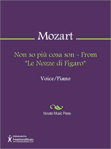 Non so piu cosa son - From "Le Nozze di Figaro"