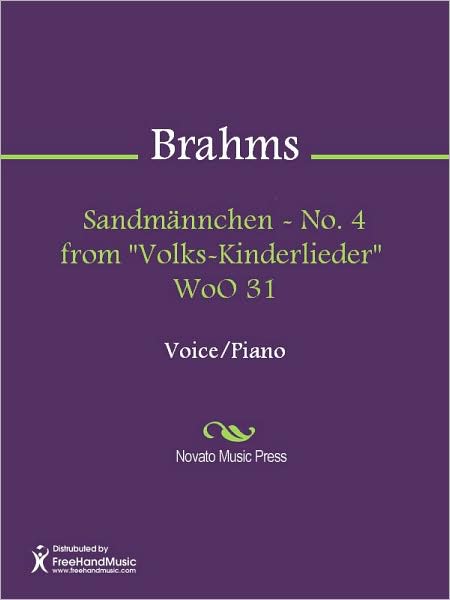Sandmannchen - No. 4 from "Volks-Kinderlieder" WoO 31