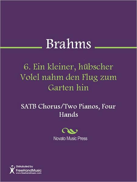 6. Ein kleiner, hubscher Volel nahm den Flug zum Garten hin