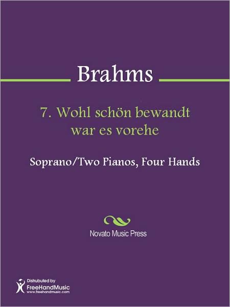 7. Wohl schon bewandt war es vorehe