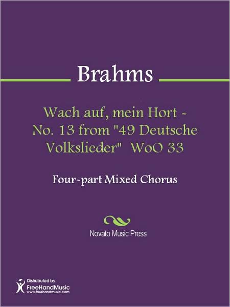 Wach auf, mein Hort - No. 13 from "49 Deutsche Volkslieder" WoO 33