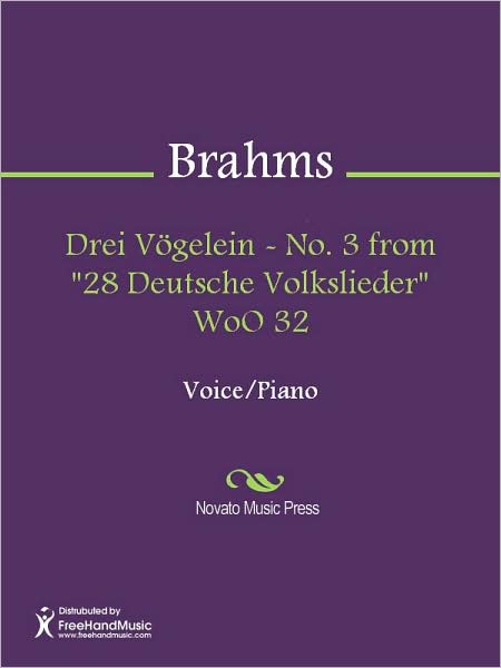 Drei Vogelein - No. 3 from "28 Deutsche Volkslieder" WoO 32