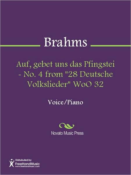 Auf, gebet uns das Pfingstei - No. 4 from "28 Deutsche Volkslieder" WoO 32