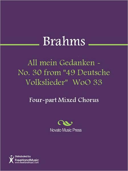 All mein Gedanken - No. 30 from "49 Deutsche Volkslieder" WoO 33