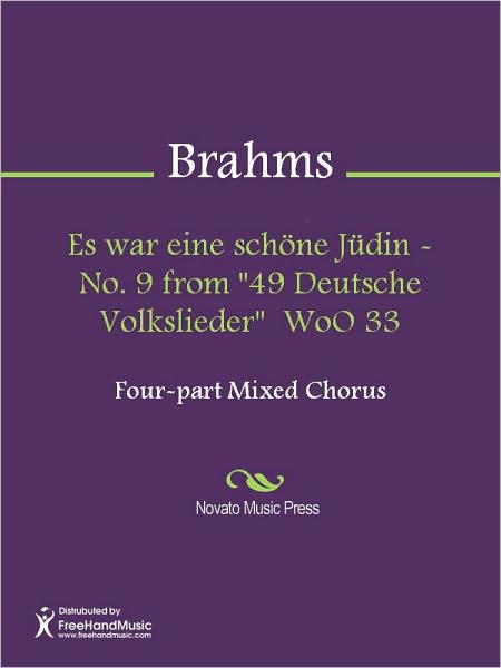 Es war eine schone Judin - No. 9 from "49 Deutsche Volkslieder" WoO 33
