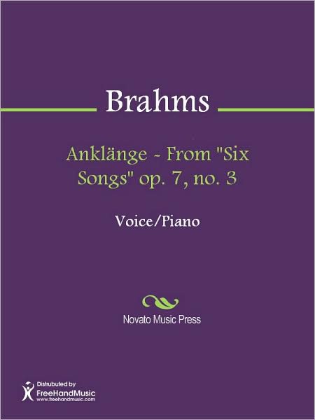 Anklange - From "Six Songs" op. 7, no. 3