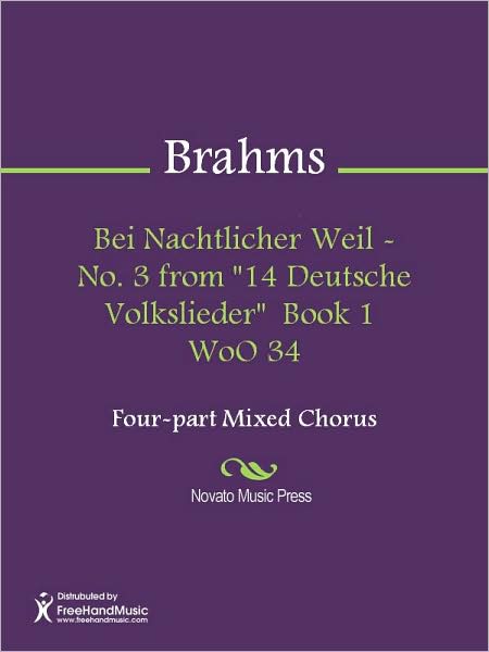 Bei Nachtlicher Weil - No. 3 from "14 Deutsche Volkslieder" Book 1 WoO 34