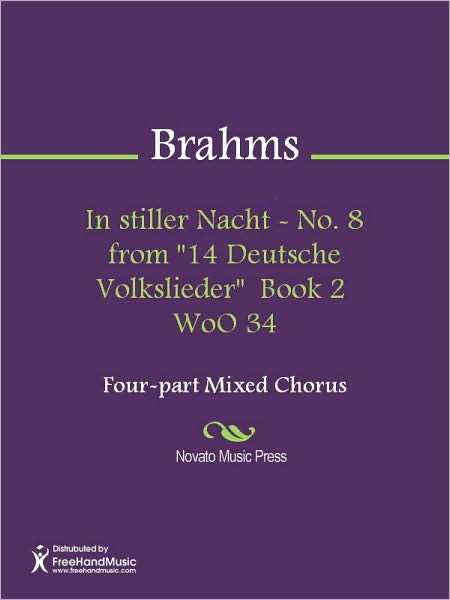 In stiller Nacht - No. 8 from "14 Deutsche Volkslieder" Book 2 WoO 34