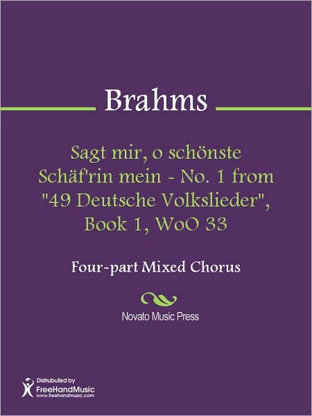 Sagt mir, o schonste Schaf'rin mein - No. 1 from "49 Deutsche Volkslieder", Book 1, WoO 33