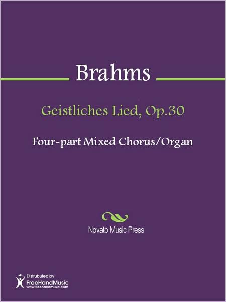 Geistliches Lied, Op.30