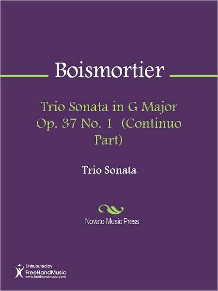 Trio Sonata in G Major Op. 37 No. 1 (Continuo Part)