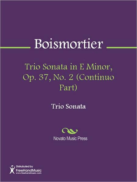 Trio Sonata in E Minor, Op. 37, No. 2 (Continuo Part)