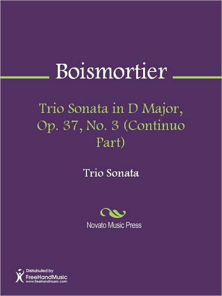 Trio Sonata in D Major, Op. 37, No. 3 (Continuo Part)