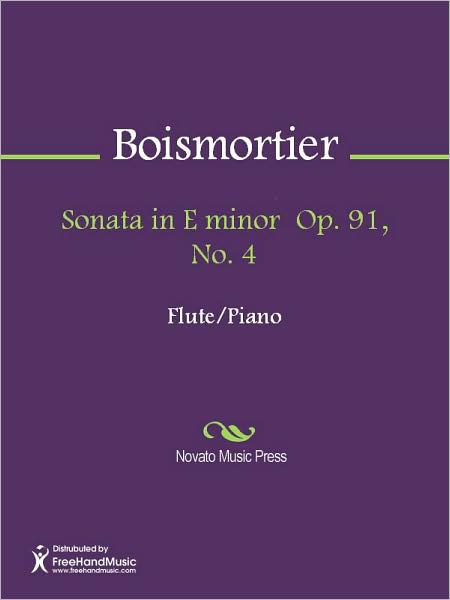 Sonata in E minor Op. 91, No. 4