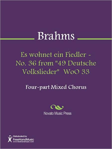 Es wohnet ein Fiedler - No. 36 from "49 Deutsche Volkslieder" WoO 33