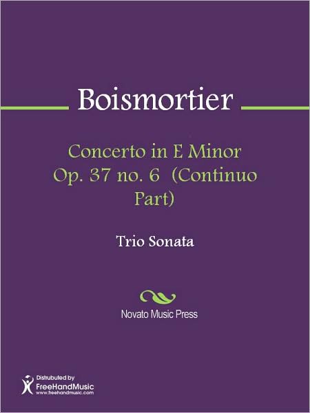 Concerto in E Minor Op. 37 no. 6 (Continuo Part)