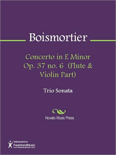 Concerto in E Minor Op. 37 no. 6 (Flute & Violin Part)