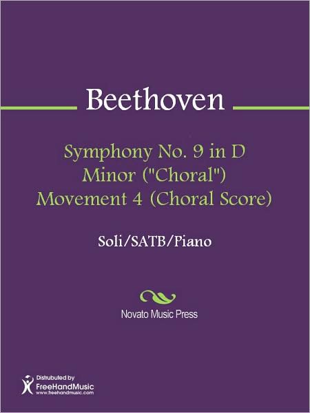 Symphony No. 9 in D Minor ("Choral") Movement 4 (Choral Score)