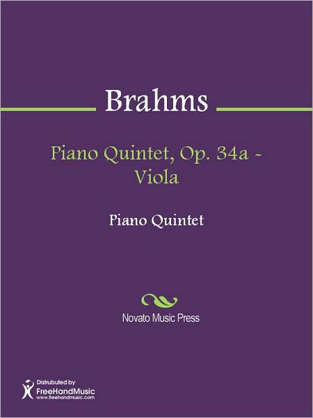 Piano Quintet, Op. 34a - Viola