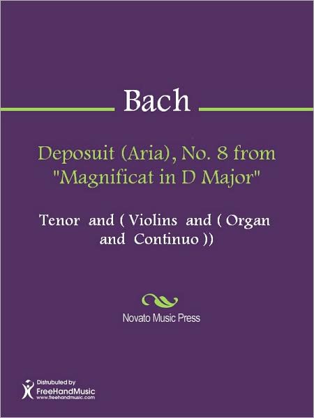 Deposuit (Aria), No. 8 from "Magnificat in D Major"