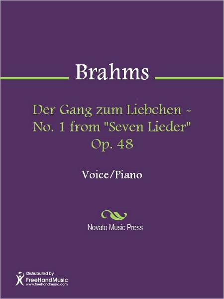 Der Gang zum Liebchen - No. 1 from "Seven Lieder" Op. 48