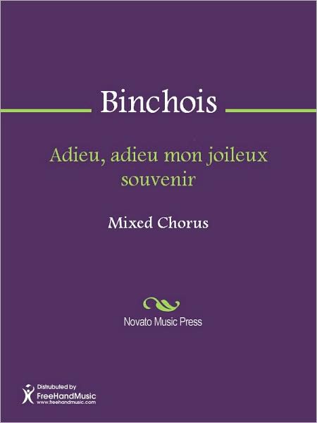 Adieu, adieu mon joileux souvenir