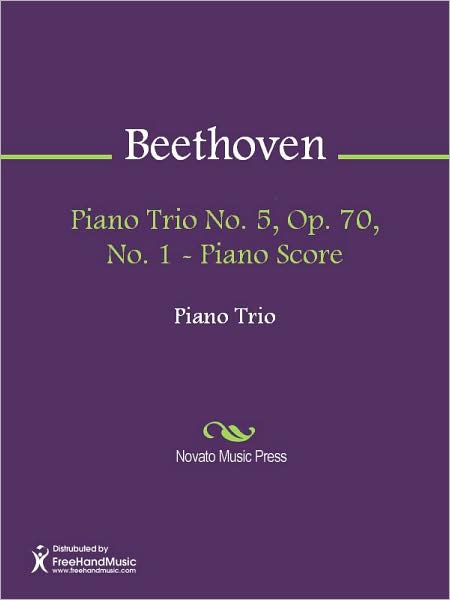 Piano Trio No. 5, Op. 70, No. 1 - Piano Score