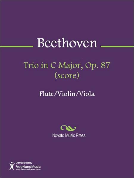 Trio in C Major, Op. 87 (score)