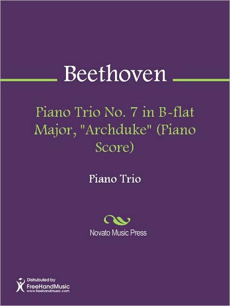 Piano Trio No. 7 in B-flat Major, "Archduke" (Piano Score)