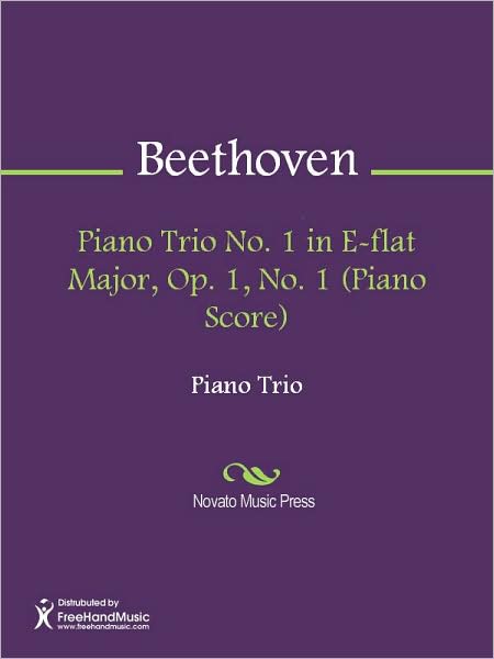 Piano Trio No. 1 in E-flat Major, Op. 1, No. 1 (Piano Score)