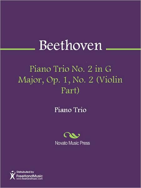 Piano Trio No. 2 in G Major, Op. 1, No. 2 (Violin Part)