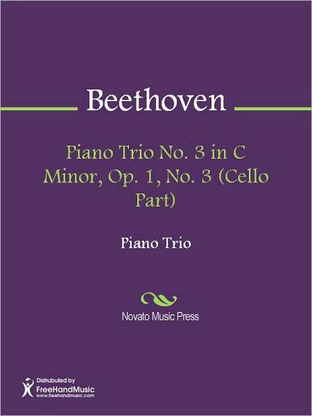 Piano Trio No. 3 in C Minor, Op. 1, No. 3 (Cello Part)