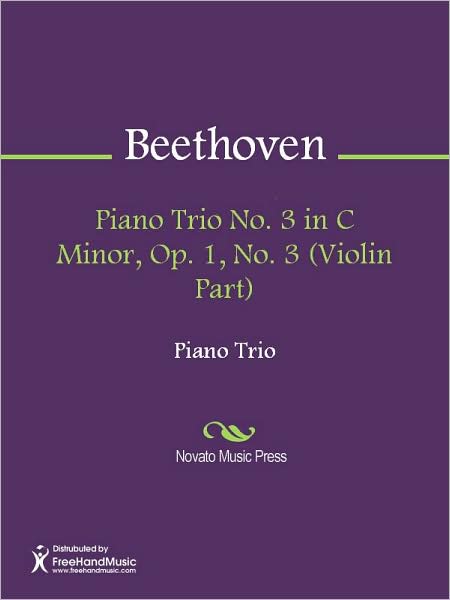 Piano Trio No. 3 in C Minor, Op. 1, No. 3 (Violin Part)