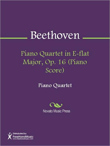 Piano Quartet in E-flat Major, Op. 16 (Piano Score)