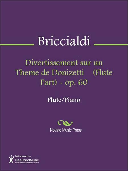 Divertissement sur un Theme de Donizetti (Flute Part) - op. 60