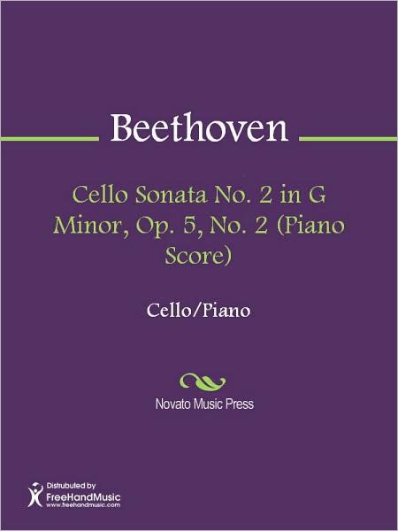 Cello Sonata No. 2 in G Minor, Op. 5, No. 2 (Piano Score)