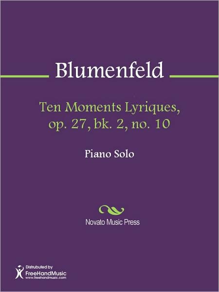 Ten Moments Lyriques, op. 27, bk. 2, no. 10