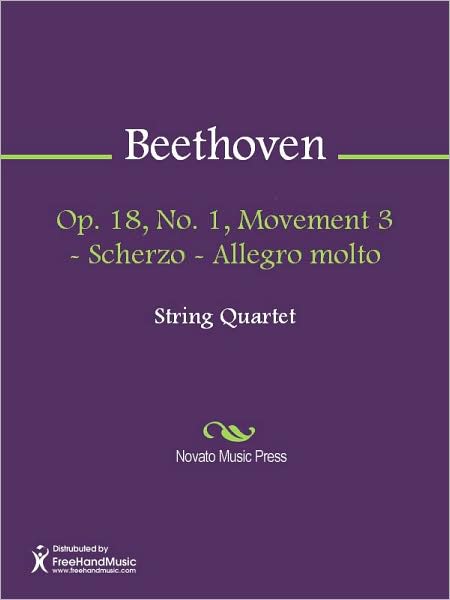 Op. 18, No. 1, Movement 3 - Scherzo - Allegro molto