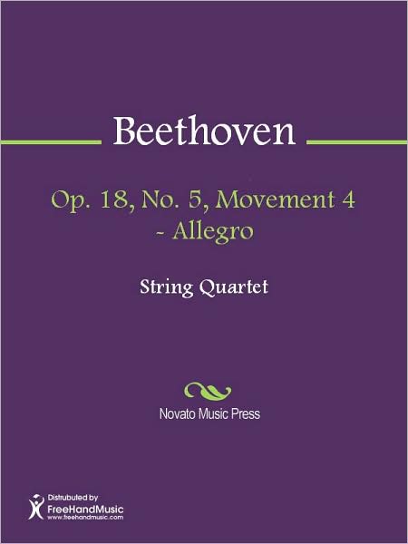 Op. 18, No. 5, Movement 4 - Allegro