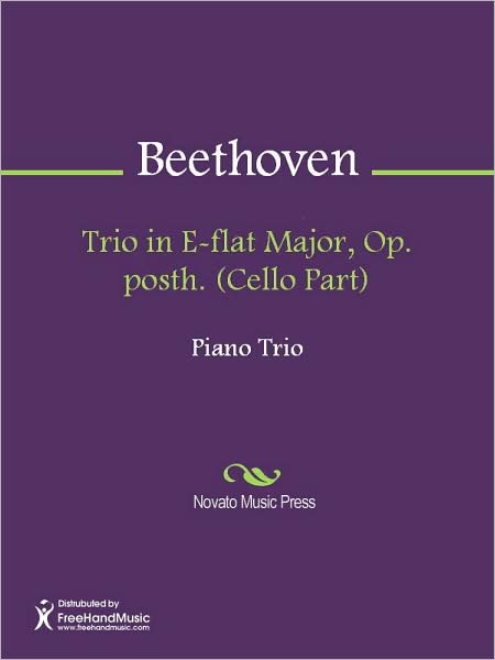 Trio in E-flat Major, Op. posth. (Cello Part)